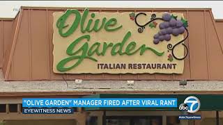 Olive Garden manager fired over scathing tirade about employees calling in sick
