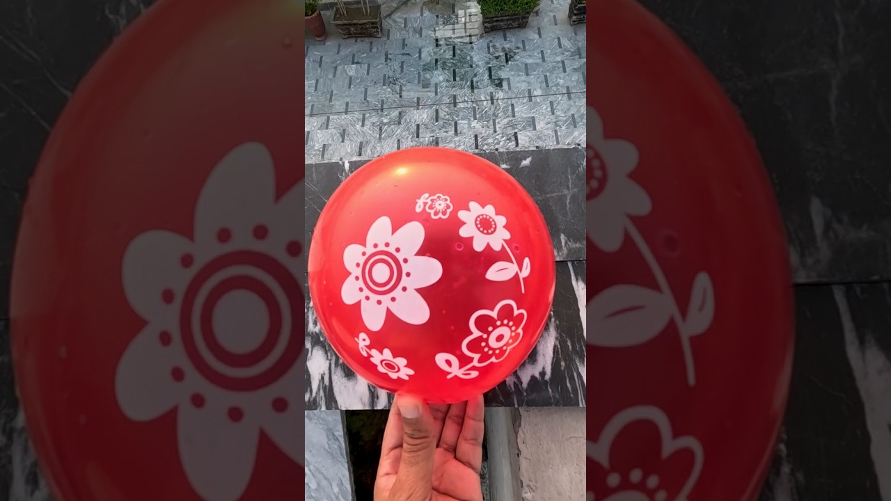 Flower Balloon vs Water! 🌺💦 Red Floral & Yellow 💛 Water Balloon Drop Test!🎈💧