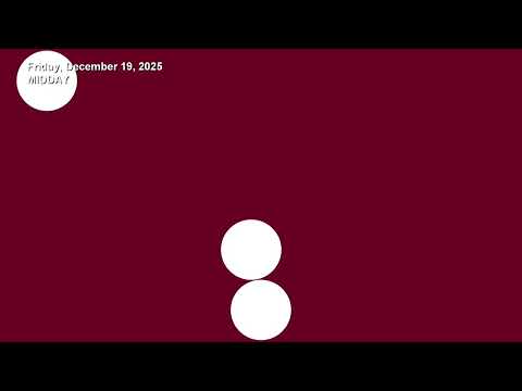 Midday Drawings Friday December 19 2025