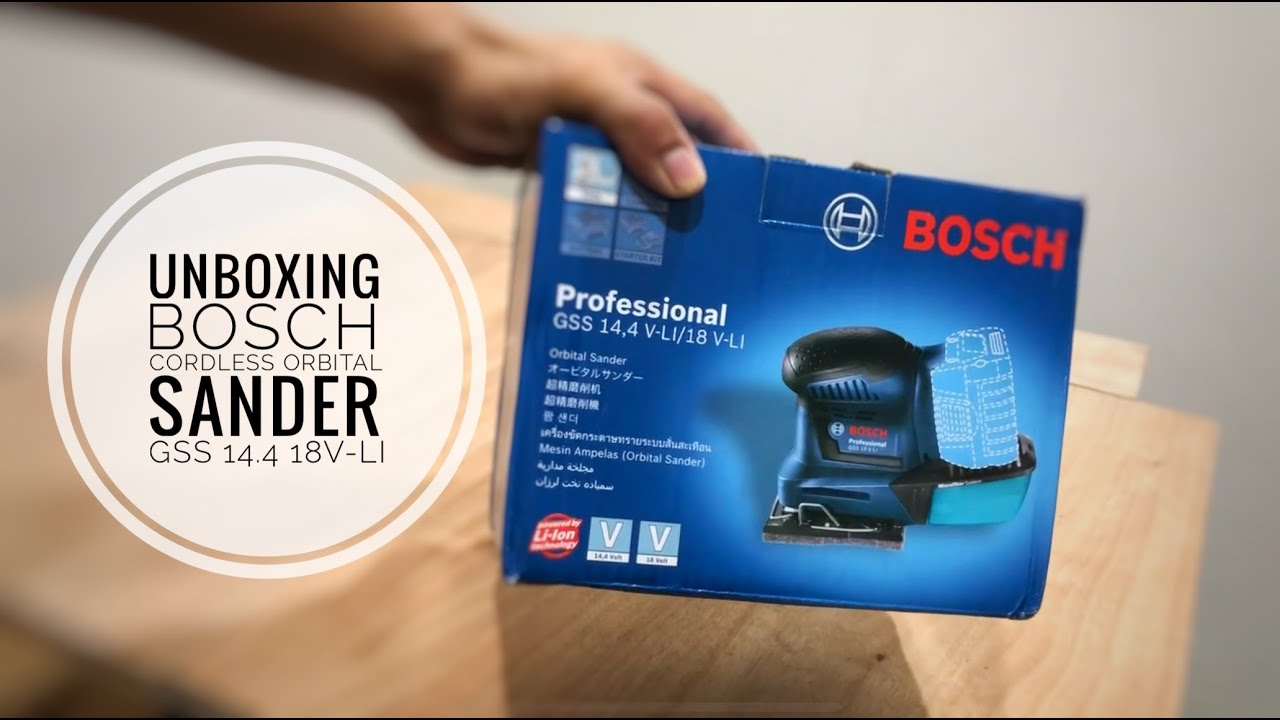 Unboxing GSS 14.4, 18V-Li Orbital Sander - YouTube