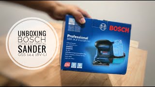 Unboxing GSS 14.4, 18V-Li Orbital Sander