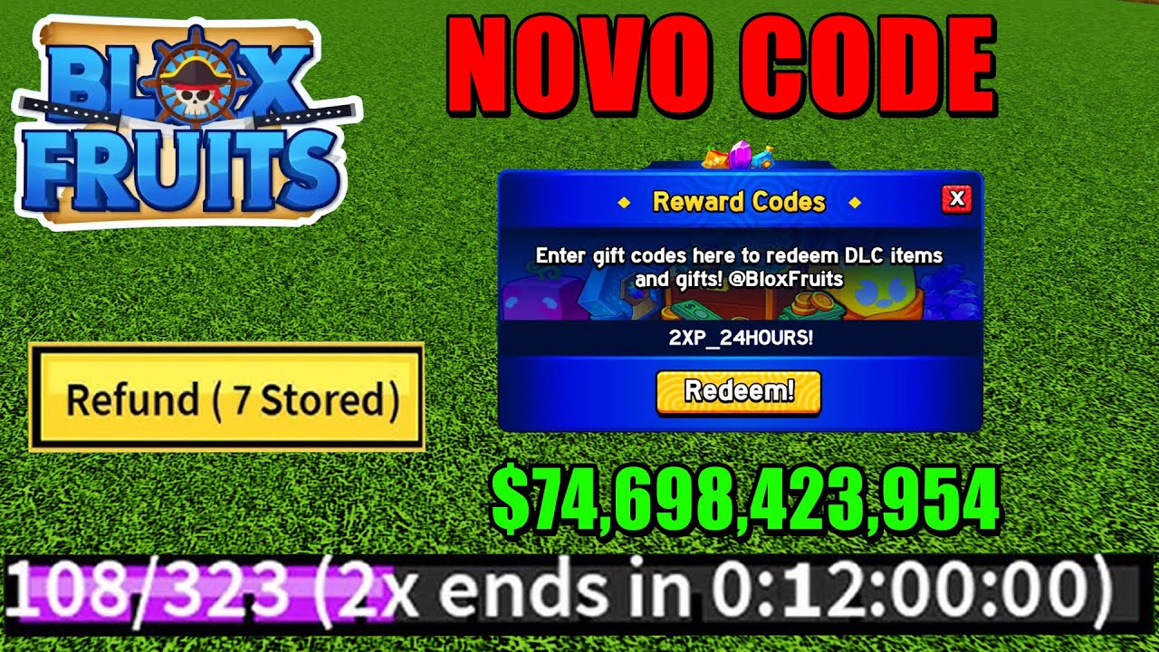NOVOS CÓDIGO + 25 CÓDIGOS DE 2X XP BELI E RESET NO BLOX FRUITS 2024 ...