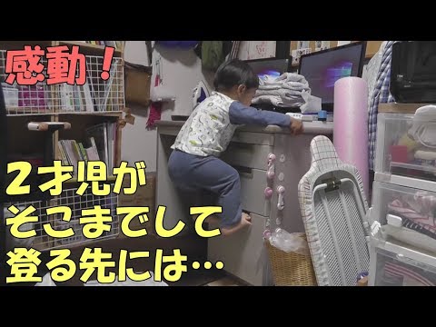 感動ドキュメンタリー、必死に頑張る2才児【2才1カ月】