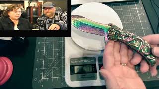 Tac-Force Rainbow Mermaid Knife and Master Collection Ballistic Rainbow Dragon Knife from Amazon