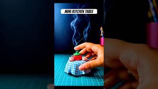 DIY air dry clay miniature kitchen table #airdryclay #clayart #diy #miniatureart #satisfying #fyp