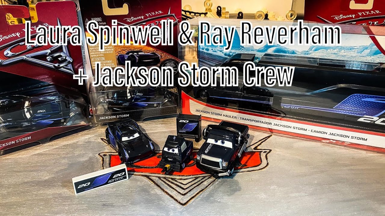 Disney Pixar Cars RAY REVERHAM & LAURA SPINWELL JACKSON STORM CREW ...