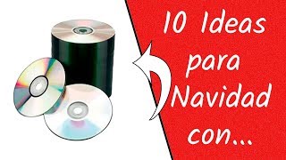 10 adornos navideños 2019 con cd's