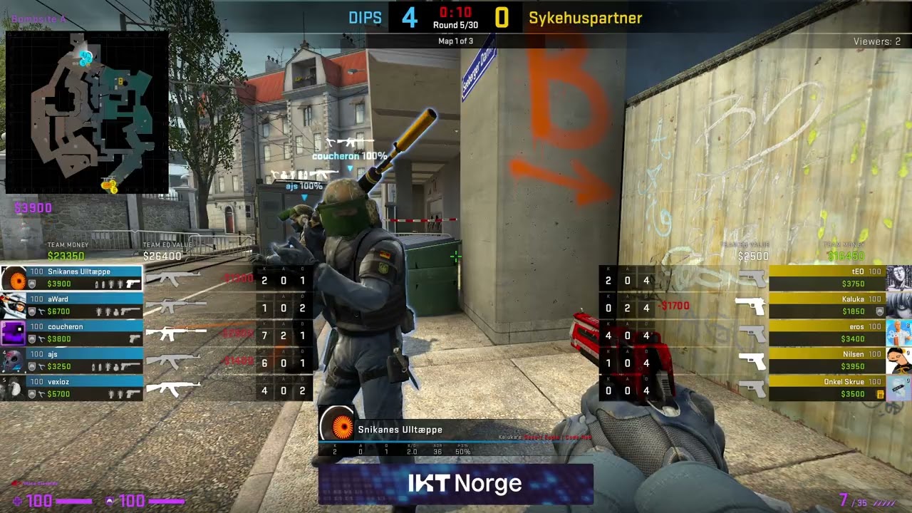 DIPS vs Sykehuspartner | Divisjon 1 - Semifinale BO3 | Bedriftsligaen CS 2023