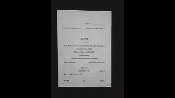 B.sc1st year (nep) exam paper 2023 major 2/ minor/ calculus and differential equation  mathematics