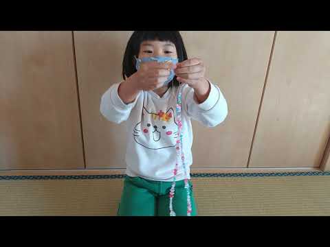 6歳児のアクセサリー（ネックレス）づくりの制作過程に密着してみた　後編