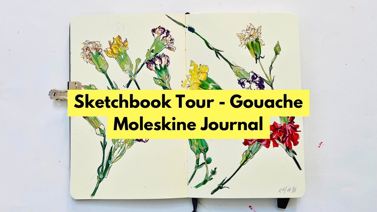 Sketchbook Tour 2016 gouache Moleskine sketchbook YouTube