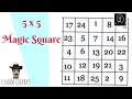 Magic Squares - 5x5, 7x7, 9x9 - Only the odd ones