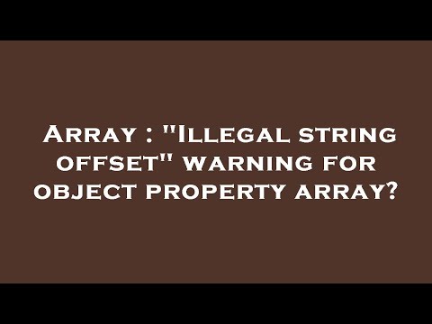 Array : 'Illegal