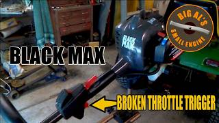 2021 Black Max Trimmer With A Broken Throttle Trigger