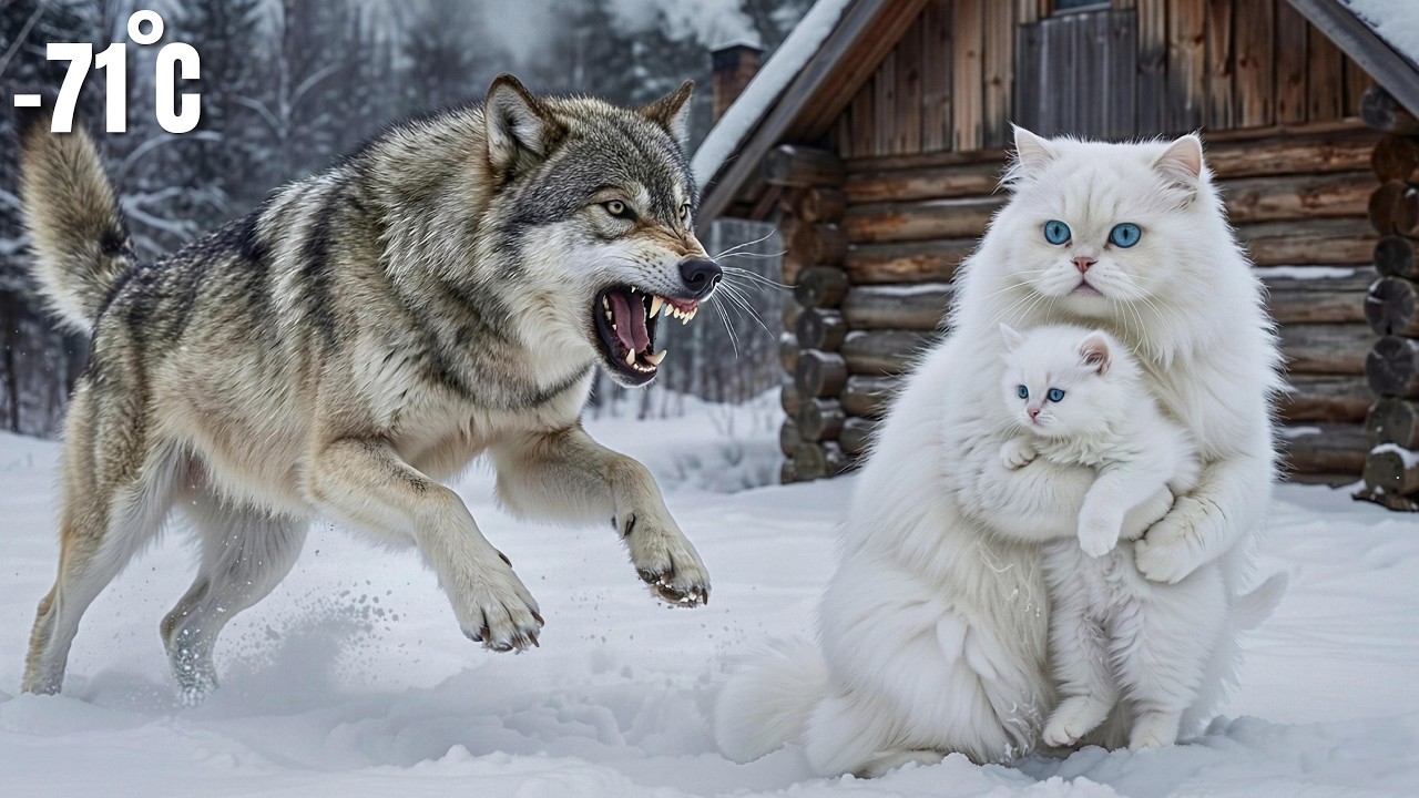 A Wolf Attacked Her Kitten in −71°C Blizzard ❄️🐺🐾… Then a miracle happened