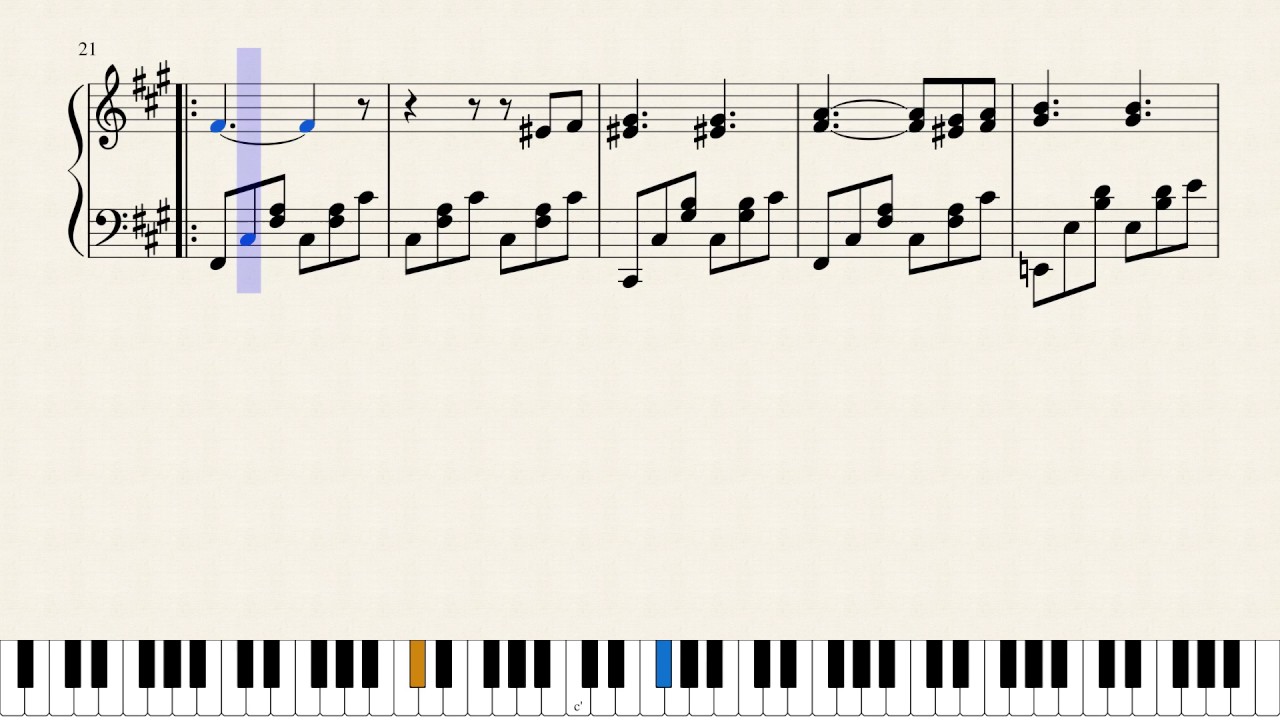 Mendelssohn, Gondola Song, Op.30, No.6 [Piano Tutorial