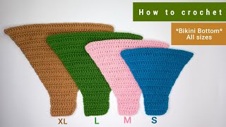 How to crochet Bikini Bottom(All sizes)easy for Beginner
