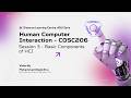 Human Computer Interaction HCI - Tutorial Session 3