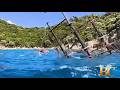 Pirate-themed party boat sinks, forcing passengers, including children, to jump into sea