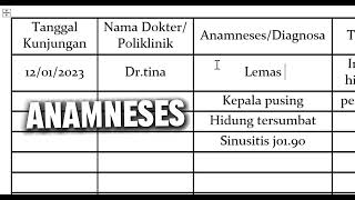 Pengisian Formulir Rekam Medis Pasien