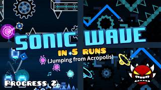 Sonic Wave in 5 runs - Progress #2 // Geometry Dash 2.2