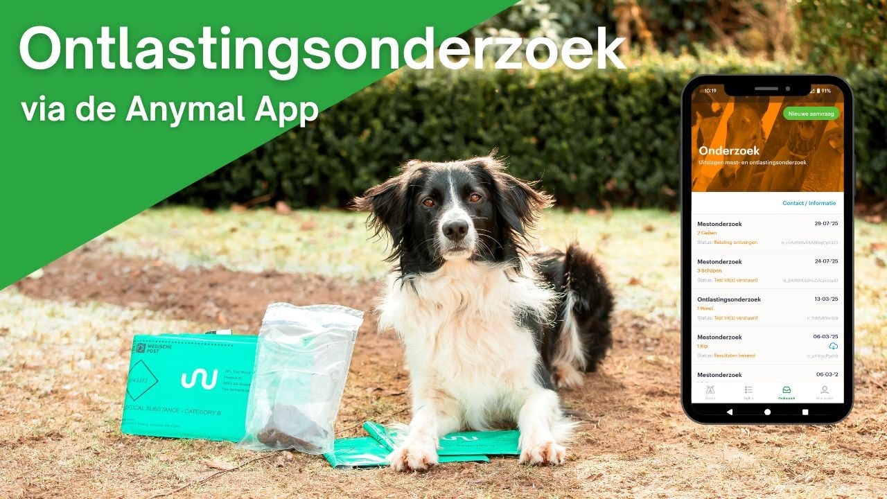 Alles over ontlastingsonderzoek hond via de Anymal App!