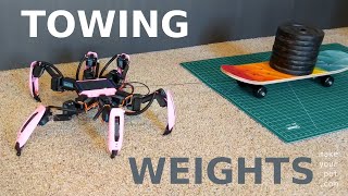 The STRONGEST Hexapod Robot EVER! Towing Capacity of a Spider Robot.
