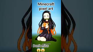 SATISFYING Anime Pixel Art in Minecraft 🔥| Ultra-Detailed Builds 🎨✨#minecraft #shorts #gaming