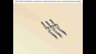 TURTLE hybrid walking & swimming robot simulation video