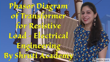 Phasor Diagram of Transformer for Resistive Load - Electrical Engineering - By Shruti Academy