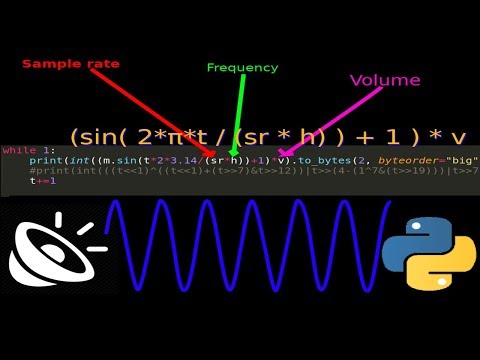 python sound generation 9 lines - Using aplay-