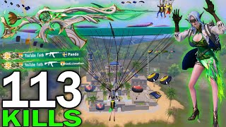 113 KILLS!😍I PLAYED WITH MAX FIORE X-SUIT WITH LCICLE SPIKE - ACE32🔥in GOLDEN DYNASTY PUBG MOBILE screenshot 1