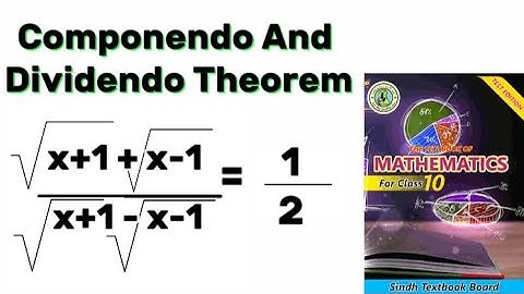 How To solve Equation By Using Componenedo - Dividendo Theorem. #education #video #yt #maths