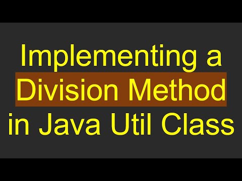 Implementing a Division Method in Java Util Class