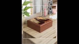 Wooden Jewelry Box | Personalized Option | Chinese Empress, Print of Watercolor art on Silk | Emp...
