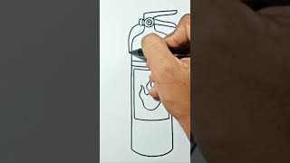 How to draw Fire Extinguisher #short