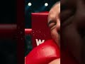Middleweight grudge match  Blood smeared across faces  One fighter traps opponent near corner post a