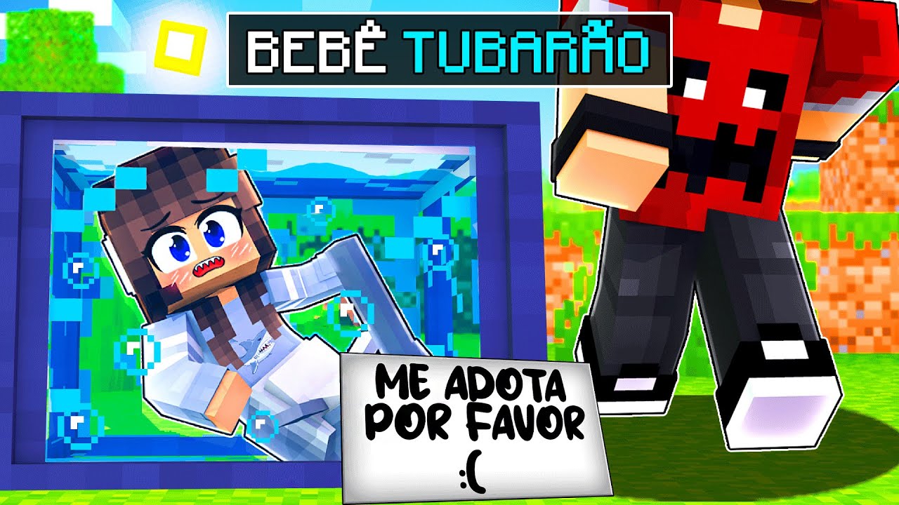 NINGUÉM QUER ADOTAR O BEBÊ TUBARÃO no Minecraft ◂Miika▸