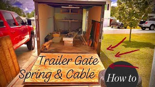 ☑️HOW TO: Trailer Ramp Spring & Cable Replacement