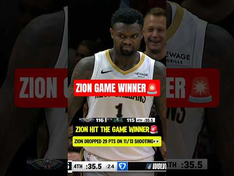 CLUTCH Zion GAME WINNER vs Twolves👀