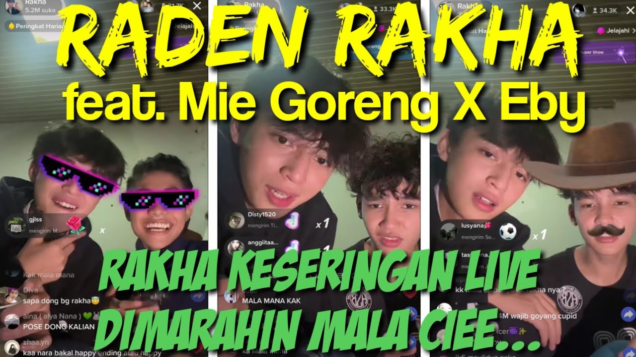 KESERUAN RAKHA LIVE TIK TOK TERBARU HARI INI SAMBIL NYANYI, MALA MARAH-MARAH