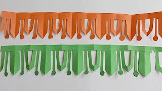 Quick & easy Tricolour Toran/ Boarder for Board decoration, Independence Day decoration ideas
