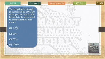 The length of rectangle is increased by 60%. By what percent would the breadth to be decreased