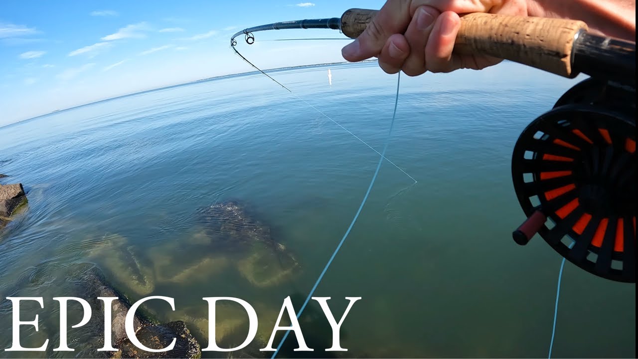 Epic Day of Fishing Fly Fishing Long Island Sound in Connecticut 07