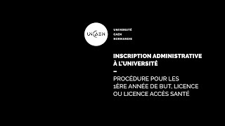 Votre inscription administrative à l'université de Caen Normandie