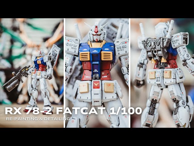 Gunpla RX-78-2 1/100 Detailing & Painting | FatCat Model Kit Build