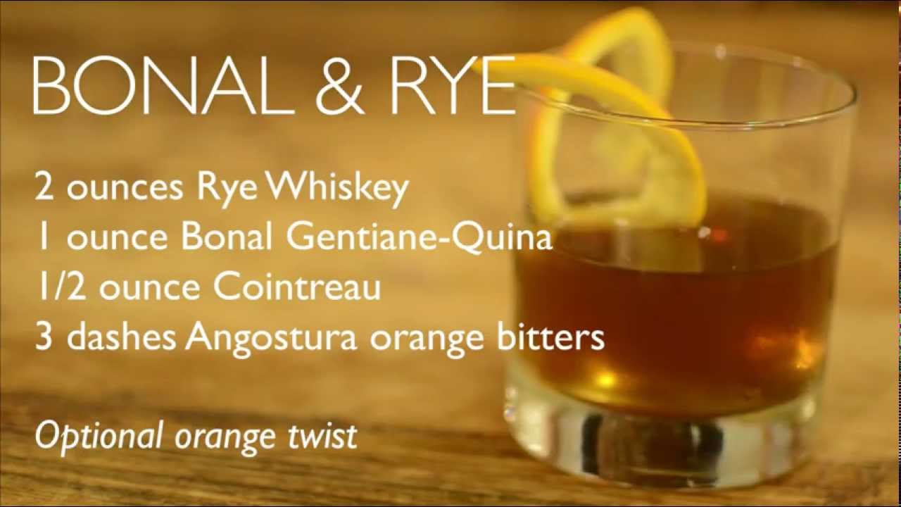 Bonal & Rye Cocktail Recipe YouTube