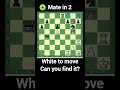 Mate in 2 – Only 1% Can Solve This! ♟️
