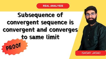 Subsequence of convergent sequence is convergent and converges to same limit| PROOF