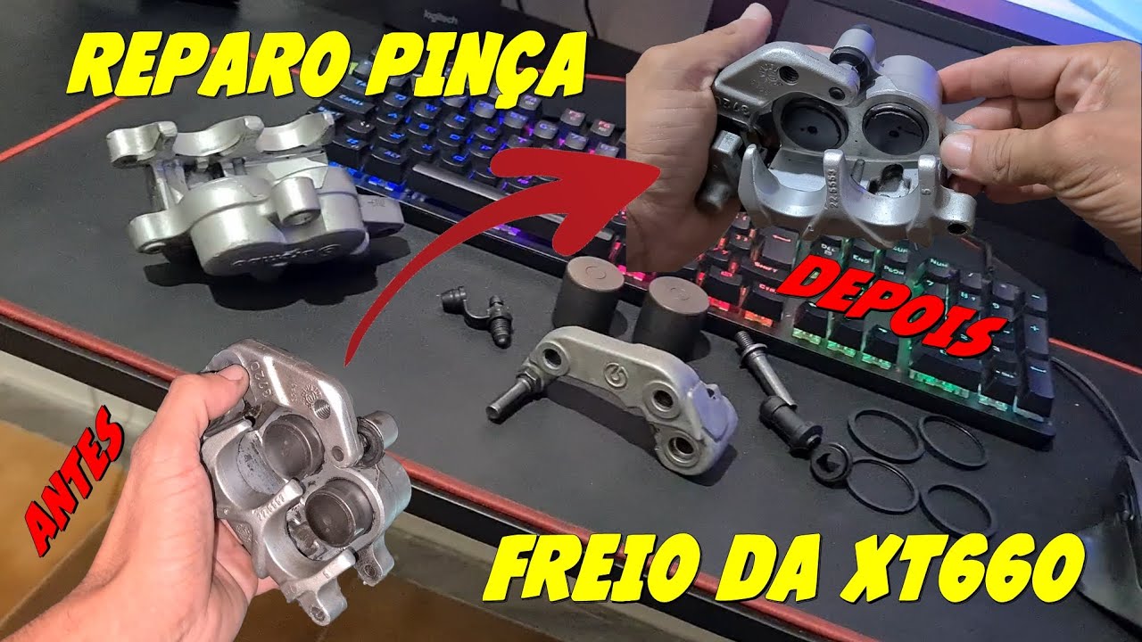 MANUTENÇÃO PINÇA DE FREIO XT660